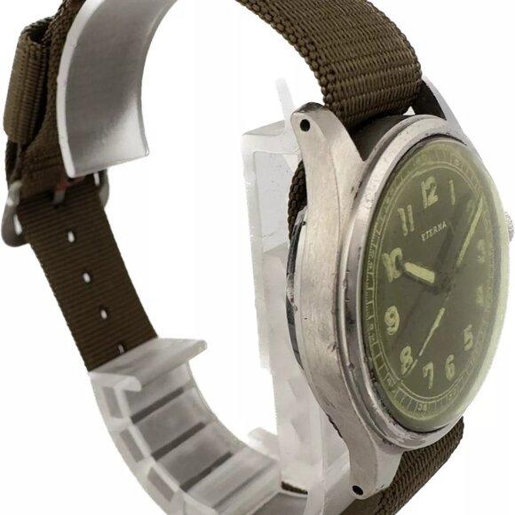 Vintage Eterna Military 17 Jewel Men Bumper Automatic Wristwatch 833 Swiss Steel - Picture 4 of 12